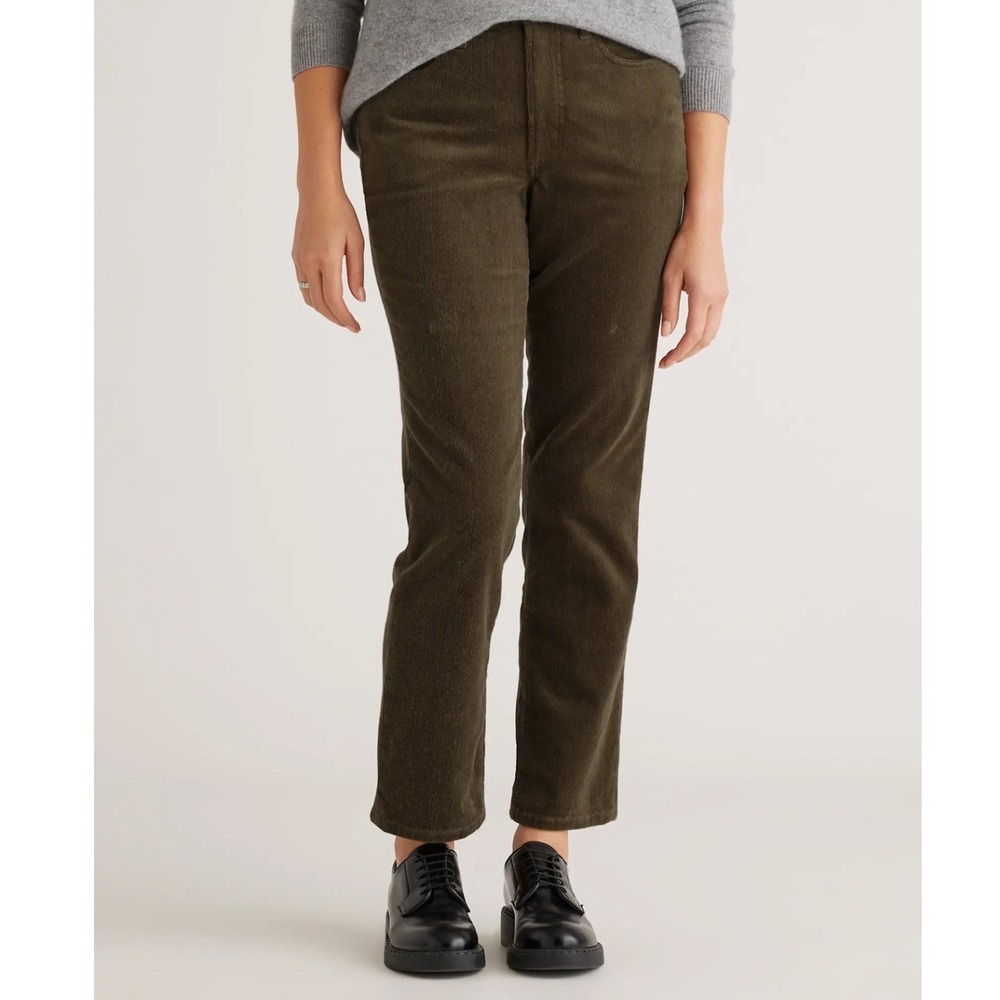 Quince Organic Stretch Corduroy Straight Leg Pants Size 4